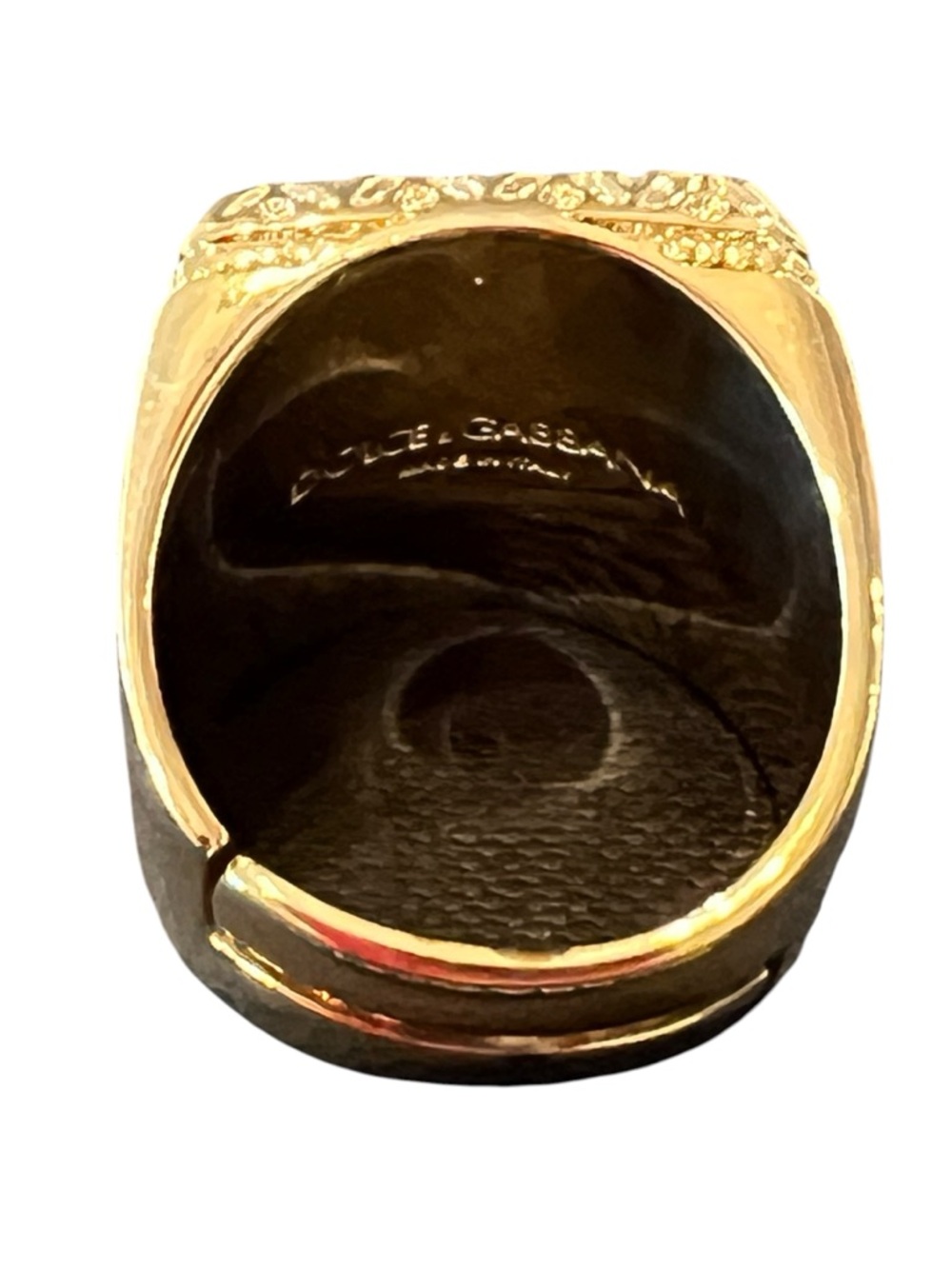 Dolce & Gabbana Blue Enamel Crest Ring - Picture 4 of 7